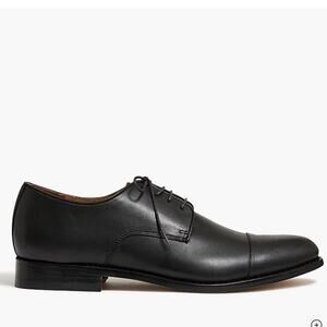 J. Crew Men’s Leather Cap Toe Dress Oxford Shoes Size 11.5M Black NWB BS113
